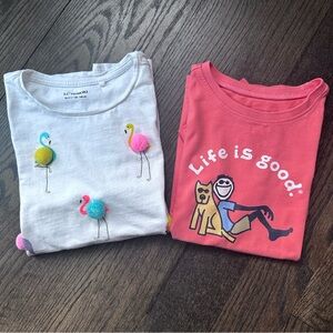 Life Is Good + LC Waikiki Girls T-Shirt Bundle (Size 10-11Y / Kids S)